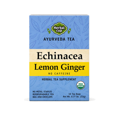 Echinacea Lemon Ginger Tea — Ayurveda — single box