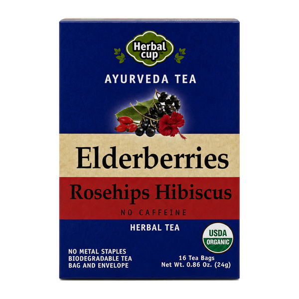 Elderberries Tea Organic Rosehips Hibiscus — single box