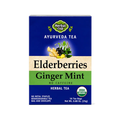 Elderberry Ginger Mint Tea — Ayurveda — single box