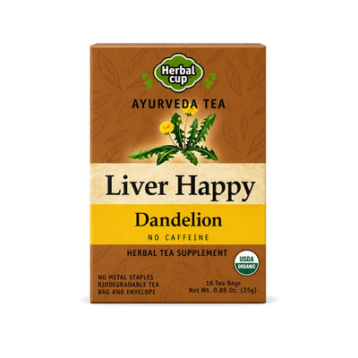 Organic Liver Happy Dandelion Tea — Ayurvedic Blend — single box