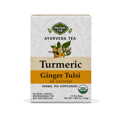 Turmeric Ginger Tulsi Organic Tea — single box