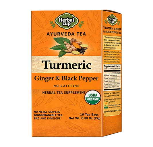 Turmeric Ginger tea box