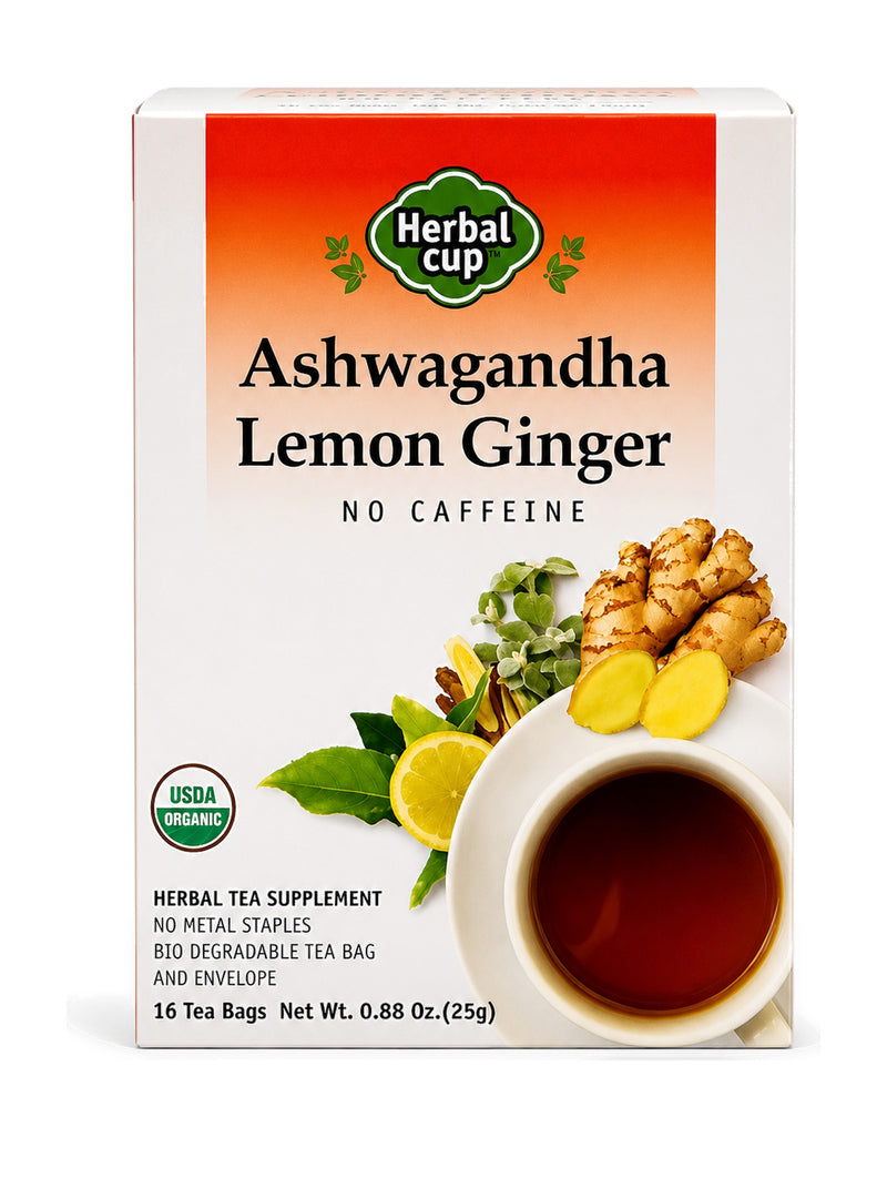 Ashwagandha Lemon Ginger Tea — Ayurveda — product photo