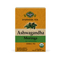 Organic Ashwagandha Moringa Tea – Ayurvedic Blend with Ginger & Hibiscus — single box