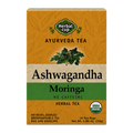 Organic Ashwagandha Moringa Tea – Ayurvedic Blend with Ginger & Hibiscus — single box