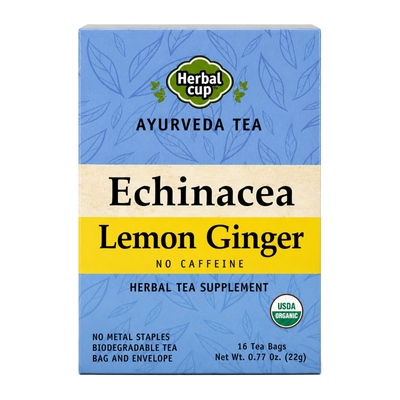 Echinacea Lemon Ginger Tea — Ayurveda — single box