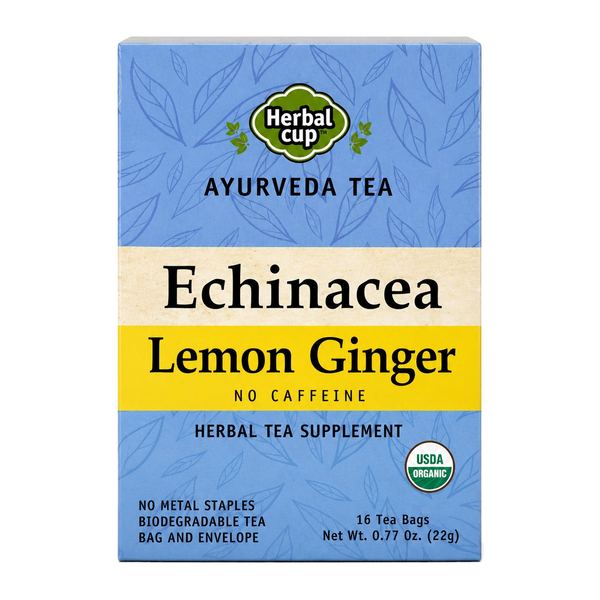 Echinacea Lemon Ginger Tea — Ayurveda — single box