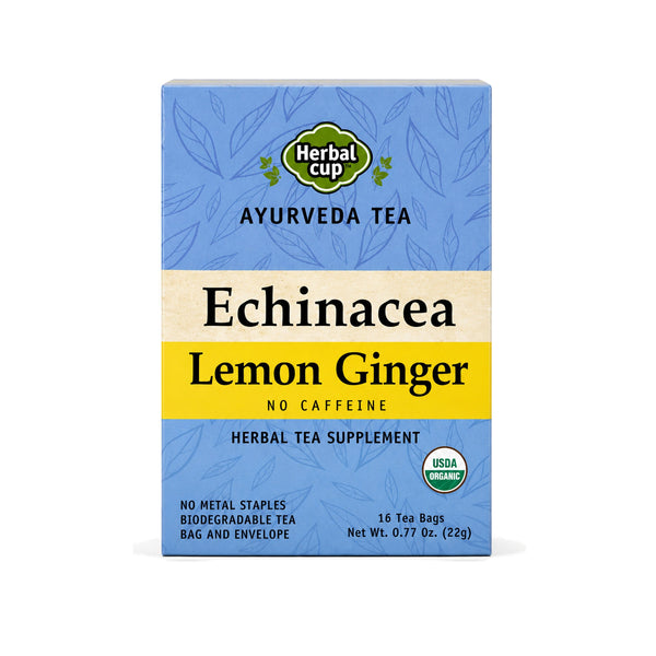 Echinacea Lemon Ginger Tea — Ayurveda — single box