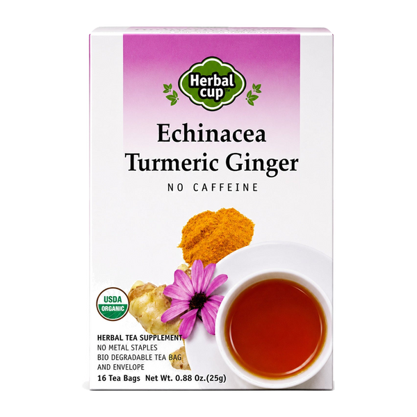 Organic Echinacea Turmeric Ginger Tea — Ayurvedic Blend with Tulsi — single box