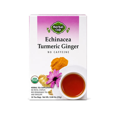 Organic Echinacea Turmeric Ginger Tea — Ayurvedic Blend with Tulsi — single box
