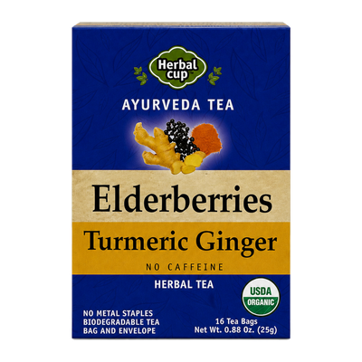 Elderberry Turmeric Ginger Tea — Ayurveda — single box