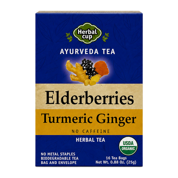 Elderberry Turmeric Ginger Tea — Ayurveda — single box
