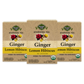Organic Ginger Lemon Hibiscus Tea — Ayurvedic Blend — 3-box pack