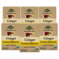 Organic Ginger Lemon Hibiscus Tea — Ayurvedic Blend — 6-box pack