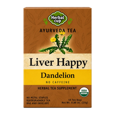 Organic Liver Happy Dandelion Tea — Ayurvedic Blend — single box