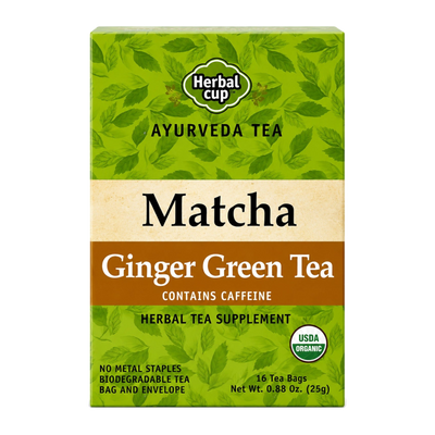 Matcha Ginger Green Tea — Ayurveda — single box