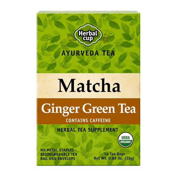 Matcha Ginger Green Tea — Ayurveda — single box