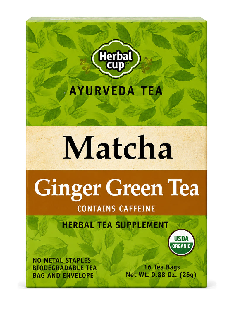 Matcha Ginger Green Tea — Ayurveda — product photo