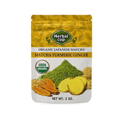 Matcha Turmeric Ginger Tea – Organic Japanese Matcha Powder (Ayurvedic) — single box
