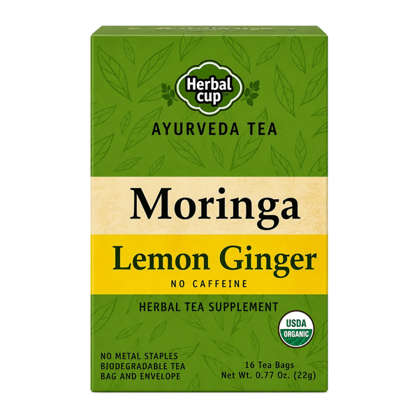 Moringa Lemon Ginger Tea — Ayurveda — single box