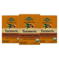 Turmeric Ginger & Black Pepper Tea – Organic Ayurvedic Blend — 3-box pack