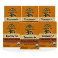 Turmeric Ginger & Black Pepper Tea – Organic Ayurvedic Blend — 6-box pack