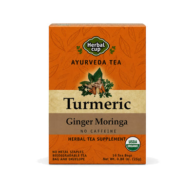 Turmeric Ginger Moringa Organic Tea — single box