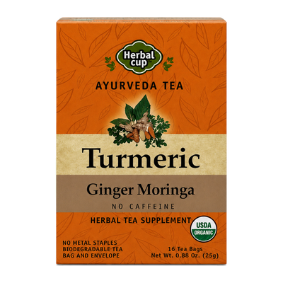 Turmeric Ginger Moringa Organic Tea — single box