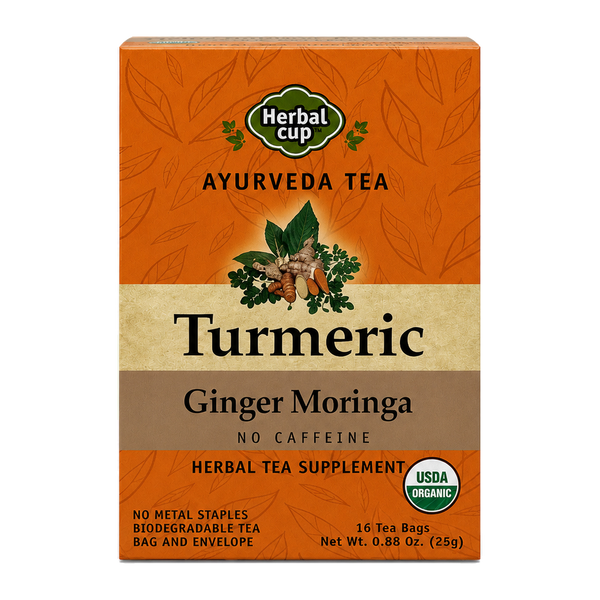 Turmeric Ginger Moringa Organic Tea — single box