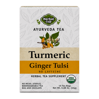Turmeric Ginger Tulsi Organic Tea — single box