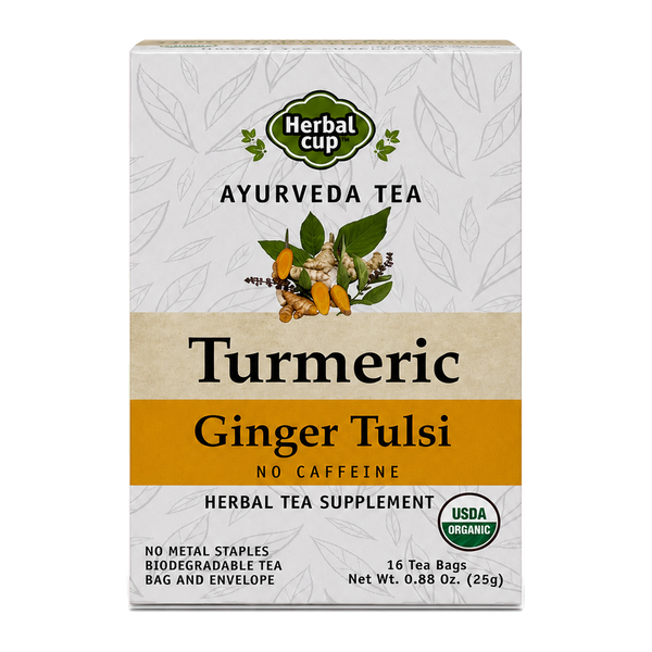 Turmeric Ginger Tulsi Organic Tea — single box